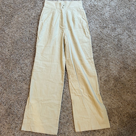 5/$20 🛍️ NWOT Beige Linen Pants size S - Picture 4 of 4